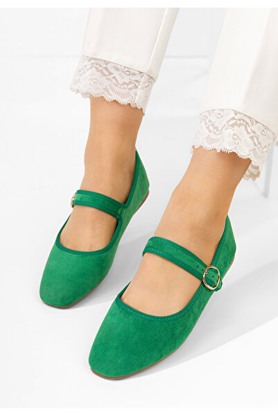 B T Shoes Zelené dámské baleríny Rasmara