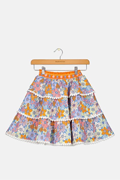 Nicole Miller Toddlers Girl Floral Print Skirt, Multicolor