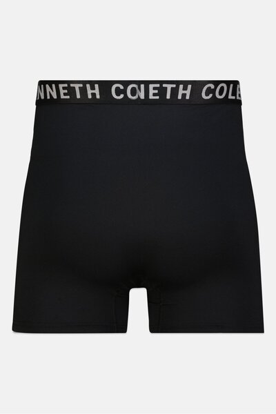 Kenneth Cole Men 3 Pieces Brand Logo Boxer Briefs, Black