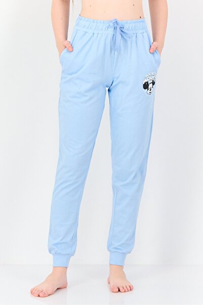 Zivame بنطلون بيجامة نسائي برباط ميكي ماوس من ديزني، أزرق