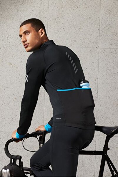 Tchibo Men Sportswear Fit Long Sleeve Cycling Sweatshirt, Black