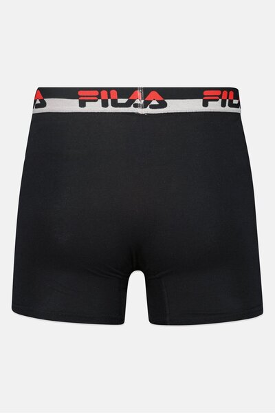FILA Men 4 Pack Brand Logo Boxer Briefs, Black
