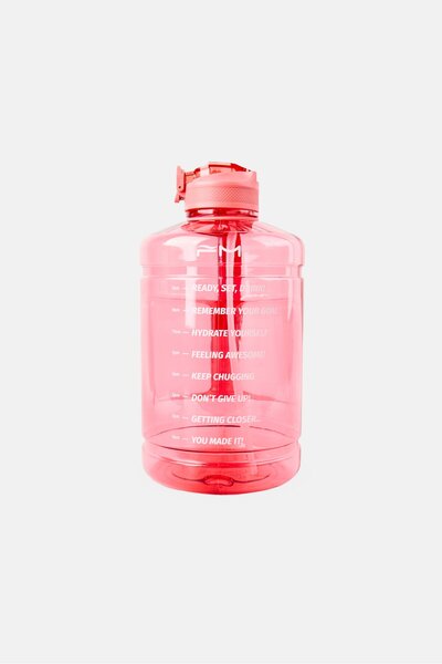 Fuelmate Gallon Water Bottle with Silicone Straw 3780 ml, Pink