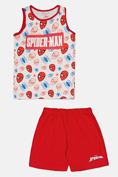 Marvel Kids Boy 2 Pieces Spiderman Top And Bottom Pajama Set, Multicolor