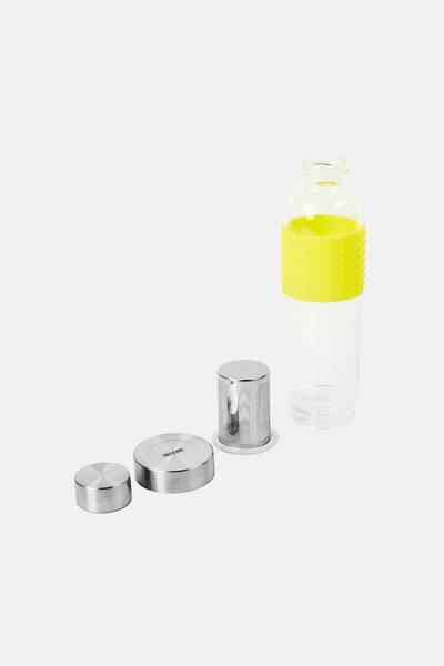 Asobu Ice Tea Infuser Glass Bottle 400ml, Yellow