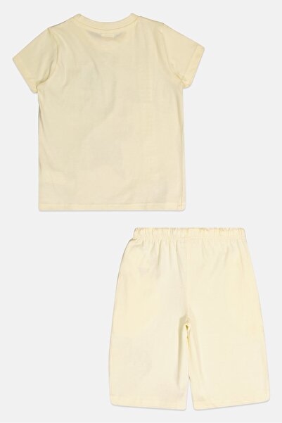 Marvel Avengers Kids Boy 2 Pcs Crew Neck Graphic Print T-Shirt And Shorts Set, Light Yellow