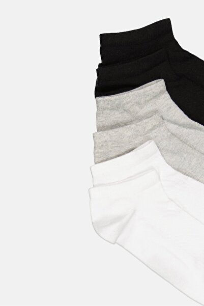 London Fog Men 3 Pairs Brand Logo Ankle Socks, Multicolor