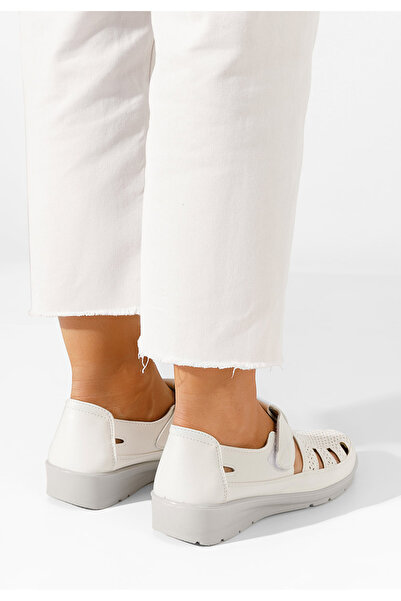 B T Shoes Espadrile dama Gerania albe