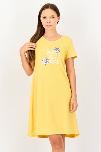 Zivame فستان نوم نسائي بأكمام قصيرة مطبوع عليه رسومات جرافيكية من x Rosaline،...