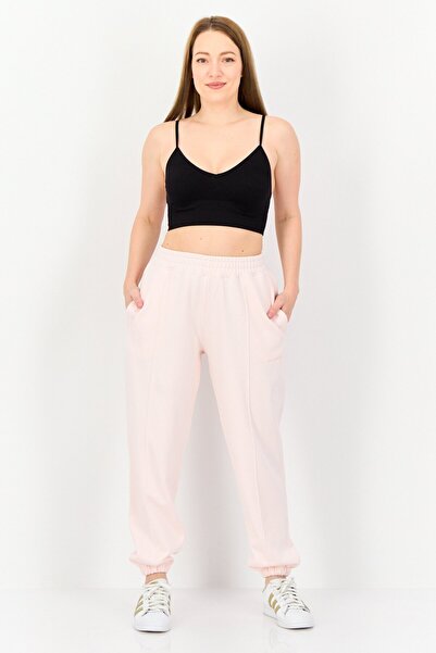 New Balance Women Relaxed Fit Running Sweatpants, Pink