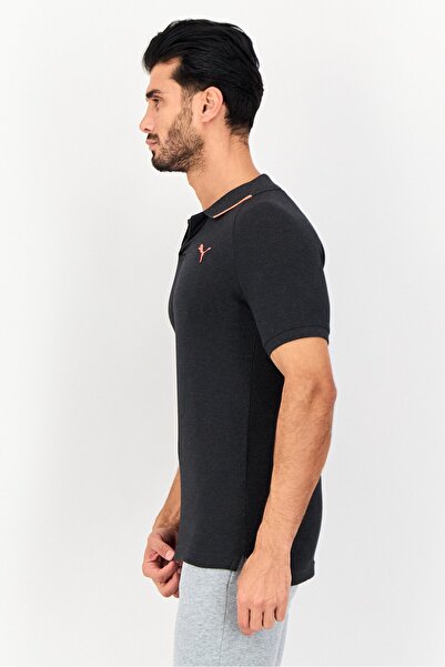 Puma Men Sportswear Fit Short Sleeves Outdoor Polo Shirt, Charcoal Herther