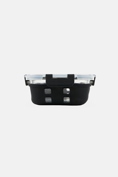 eco home Leak Proof Glass Lunch Box, Black