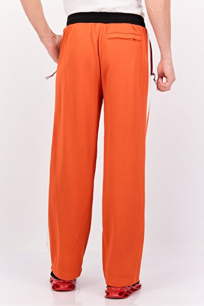 Puma Men Relaxed Fit Brand Logo Training Track Pants, Orange/White