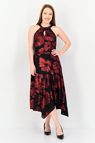 LONDON TIMES Women Metallic Midi Dress, Multicolor