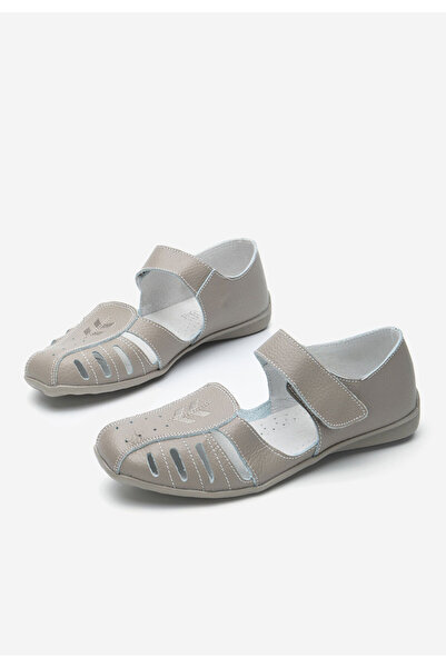 B T Shoes Šedé dámské baleríny Emmeline