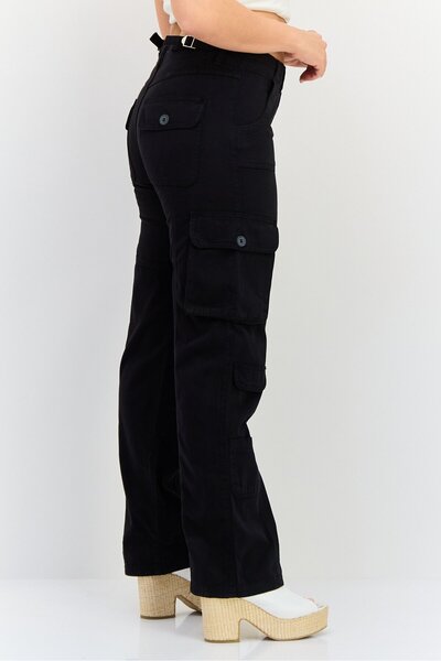 Don't Call Me Jennyfer Women Regular Fit Solid Cargo Pants, Black