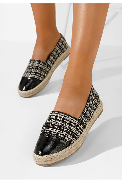 B T Shoes Černé dámské espadrilky Thalassa
