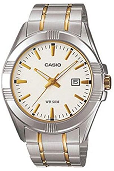 Casio His & Her For Unisex White Dial Stainless Steel Band Couple Watch - MTP/LTP-1308SG-7A