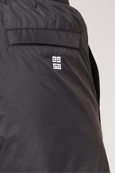 Givenchy Men Brand Logo Basic Shorts, Charcoal Black