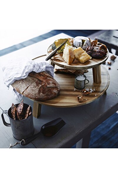 IKEA SKOGSTA Serving stand, acacia, 35 cm