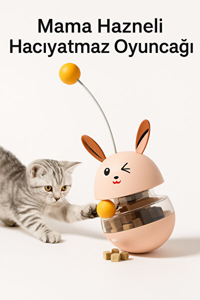 Yenilig لعبة هاقيتايماز للقطط مع وعاء طعام - ممتعة ومتينة مع وظيفة توزيع الطعام