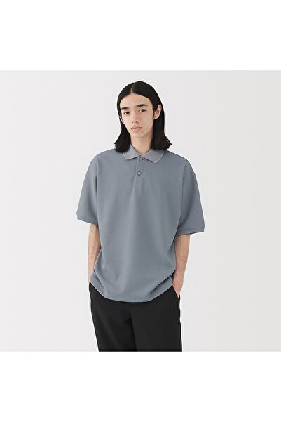 Muji UV Protection Quick Dry Waffle Short Sleeve Polo Shirt