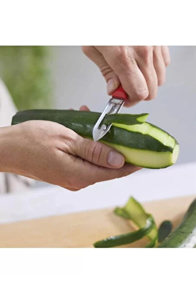 Opinel Peeler N°315, stainless steel, 6 cm, 'Les Essentiels', Red