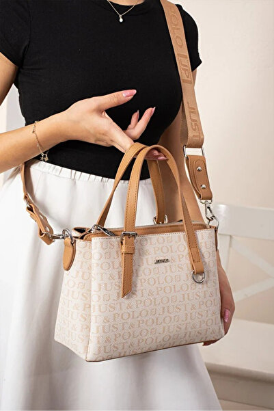 Just Polo Women's Embossed Patterned Luxury Shoulder Bag Shoulder Bag