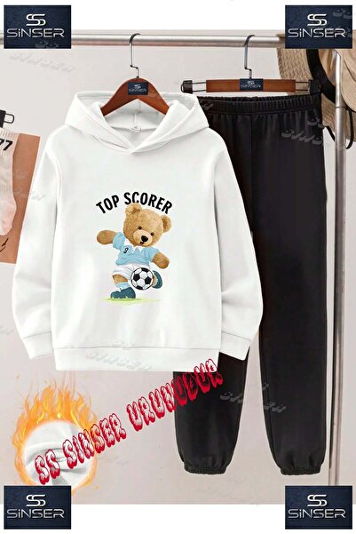 SS SİNSER Детски унисекс комплект от спортен екип с качулка и специален принт...