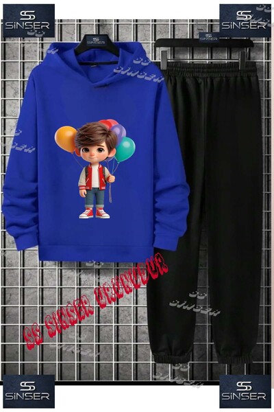 SS SİNSER Παιδικό Unisex Σετ Φόρμας με Κουκούλα "COCUK BALLOONED COLORFUL" με...