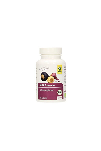 RAAB Maca Premium Bio 500 mg, 80 veganských kapslí
