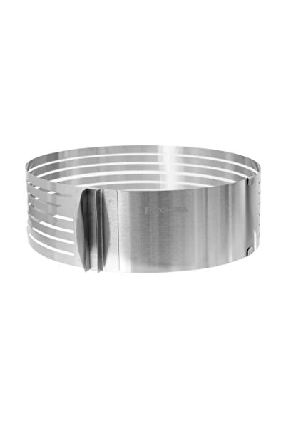 Zokura Inel reglabil pentru tort cu feliator, oțel inoxidabil, 15/20 x 8,5 cm -