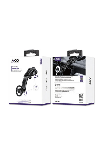 AVOO Magnetic Car Phone Holder with Strong Suction - Compatible with MagSafe - 360 Degree Rotation - by
