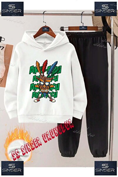 SS SİNSER Παιδικό Unisex Σετ Φόρμας με Κουκούλα και Ειδική Στάμπα "SIRTLAN MA...