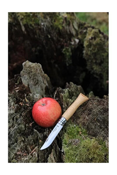 Opinel Pocket knife N°08, stainless steel, 8.5 cm, 'Tradition Luxe', Oak