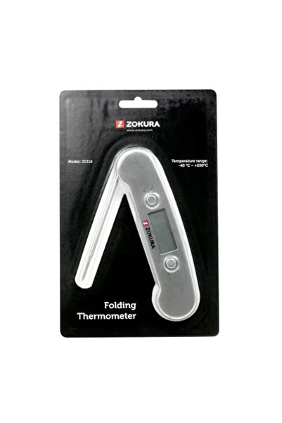 Zokura Termometru digital retractabil pentru carne, oțel inoxidabil -