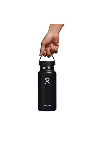 Hydro Flask Wide Mouth Thermos Bottle, Stainless Steel, 950ml, Black