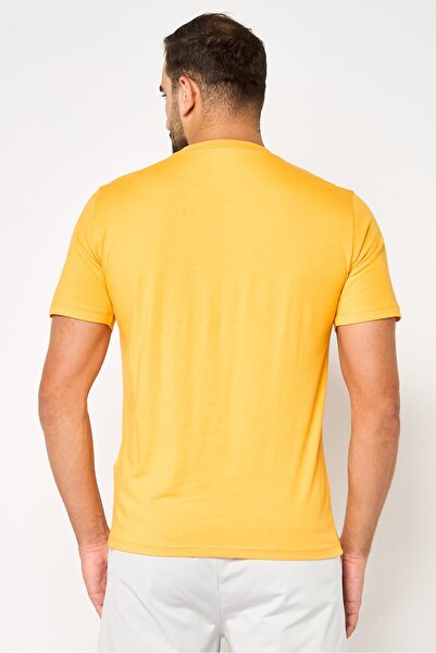 Replay Men Crew Neck Short Sleeve Graphic Print T-Shirt, Dark Yellow