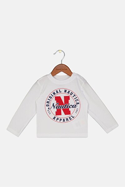 Nautica Toddlers Boy Printed Sweatshirt, White