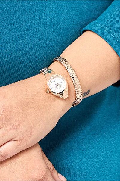 Just Cavalli Women JC1L270M0045 Stainless Steel Snake Style Analog Watch 24mm, Rose Gold