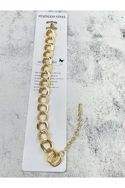 miyle Çelik 14K Samanyolu Bileklik (KALIN) // BİLEK-1738