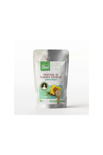 OBİO Pudră proteică din floarea-soarelui, 125g,