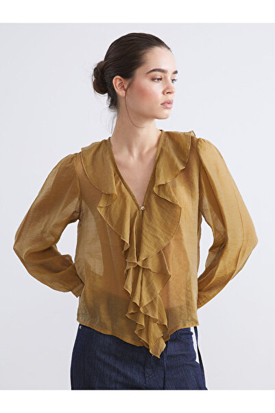 LC Waikiki Good Quality Parts from Celebi Store | V-Neck Ruffled Chiffon Blouse