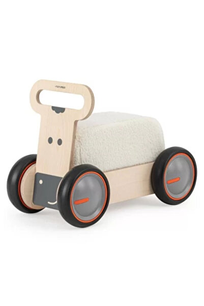 MAMATOYZ Ride-on Toy Car, Walker, and Toy Stroller DriveMe Soft Cow - Wooden Toy 3 in 1
