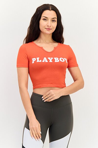Don't Call Me Jennyfer Dont Call Men Jennifer X Playboy Women V Neck Short Sleeve Brand Logo T Shirt, Red