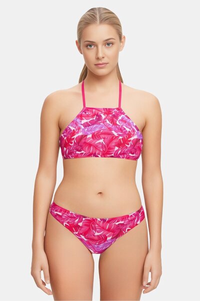 Coega Sunwear طقم سباحة نسائي مطبوع بالكامل من الأعلى والأسفل، متعدد الألوان