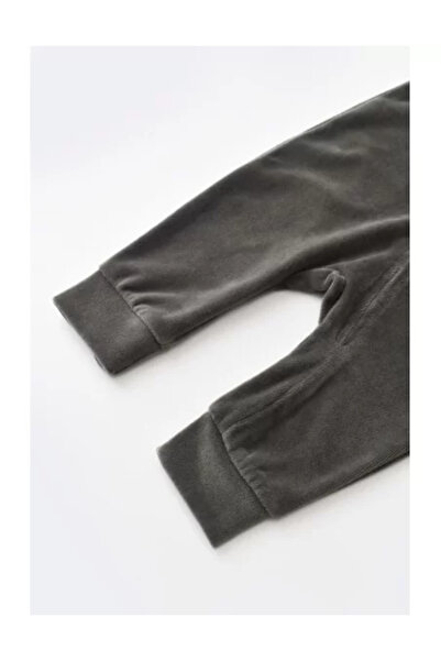 BabyCosy Long Sleeve Zipper Jumpsuit - 80% Cotton, 20% Polyester - Anthracite