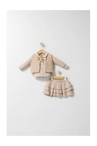 Tongs Baby Set 3 pieces: skirt, blouse, and elegant vest for babies Fun Penguin, Tongs baby