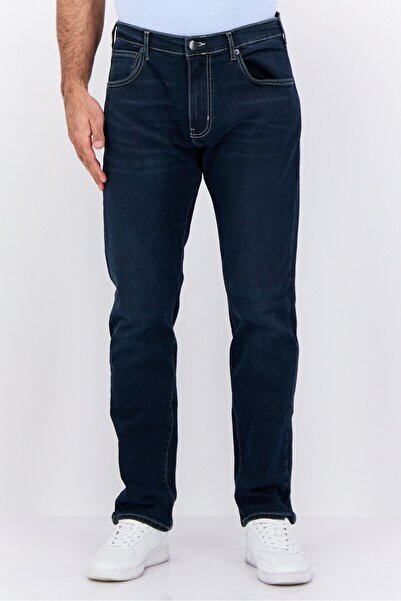 Riders by Lee Men Regular Fit Washed Straight Leg Denim, Blue