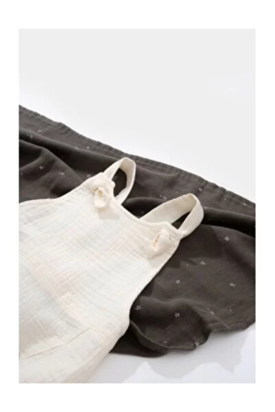 BabyCosy Summer jumpsuit with long trousers made of muslin, BabyCosy, 100% cotton, ecru (Size: 6-9 months)